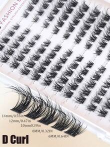120 Clusters False Eyelashes D Curl Effect Cross Single Cluster Natural Style Suitable For Various Occasions - D - View 5