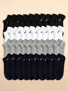 1/5/10/20/30 Pairs Women's Multi-Color Short Socks, Summer Thin Casual Fashion Low-Cut Ankle Socks - Multicolor - View 1