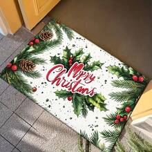 1pc Merry Christmas Pattern Rug, Soft & Comfortable Bedroom Carpet, Washable Rug, Suitable For Front Door, Entrance, Hallway, Kitchen, Bedroom, Dorm, Dining Room, Skin-Friendly Rug, Living Room Carpet, Sofa Seat Rug, Area Rug, Creative Versatile Home Decor Rug, Large Living Room Carpet, Bedroom Carpet, Dressing Room Carpet, Room Decor, Gift For Family And Friends - Multicolor - View 6