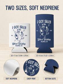 1pc Custom Can Cooler Wedding Favors, Personalized Silly Goose Can Sleeve, Wedding Party Drink Holder, Bride And Groom Reception Keepsake. - Multicolor - View 3
