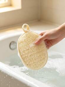 Natural Loofah Bath Brush/Kitchen Cleaning Sponge, Unisex Reusable, No Chemical Additives, Back Scrubbing, SPA Beauty Daily Bathing Care (Please Soak In Water For 2 Minutes After Receiving To Allow It To Expand And Soften) - Multicolor - View 7