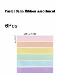 Multi-Color Matte Satin Ribbon, Gift Decoration Tape, Suitable For Bouquet Binding, Holiday Gifts, Wedding, Handmade, Baking, Christmas Decoration, Halloween (Random Color) - Multiple Styles - View 9