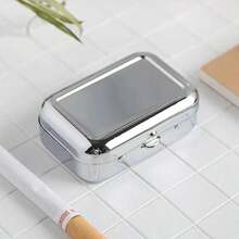 Vintage Carved Embossed Metal Portable Ashtray With Keychain, Can Be Hung On Backpack, Sealed Leak-Proof Odorless Pocket Mini Ashtray, Smooth Flip Lid Durable Container, Suitable For Car, Camping, Outdoor Travel, Daily Use, 4 Pattern Options - Amber - View 17