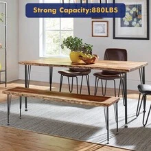 Techigher 4pcs Metal Table Legs, Heavy Duty DIY Furniture Legs, Adjustable Replacement Desk Legs For Dining Table, Coffee Table, Office Desk & Workbench - 68cm - View 8