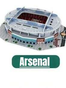 3D Paper Sports Stadium Puzzle Model, Specially Designed For Football Enthusiasts, Allowing You To Cheer For Your Home Team - Multicolor - View 13