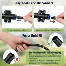 New Quick Connect Garden Hose Adapter, Quick Connect Push In Fittings, Garden 9/12 To 4/7 Quick Connect Fittings, Easy To Install, Suitable For Garden And Courtyard Irrigation System Kits - A - View 5