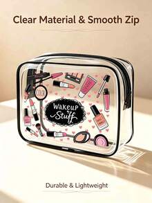 Large Capacity High Quality PVC Travel Storage Bag, With Zipper Closure, Lightweight Fade-Resistant Cosmetic And Toiletry Bag, Suitable For Women And Girls - Multicolor - View 4