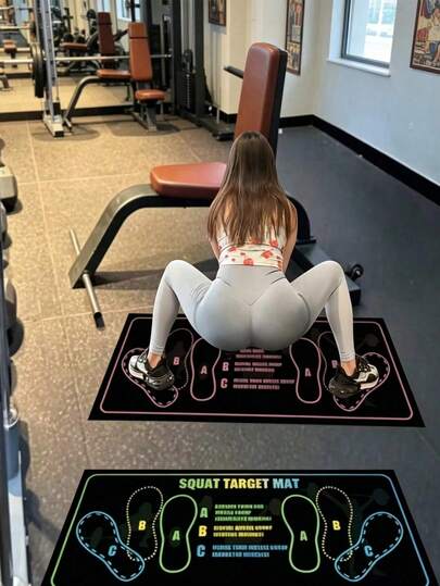 1 buah Matras Squat Anti Selip, Membantu Meningkatkan Efisiensi Latihan, Anti Selip dan Tahan Aus, Lembut dan Elastis, Mudah Dibersihkan dan Disimpan, Cocok untuk Latihan di Gym dan Olahraga di Rumah, Aktivitas Dalam/Luar Ruangan, Juga Cocok untuk Yoga, Squat, Lunges, Latihan Dumbbell, Matras Squat Kebugaran | Peralatan Kebugaran Fungsional | Permukaan Anti Selip, Matras Yoga
