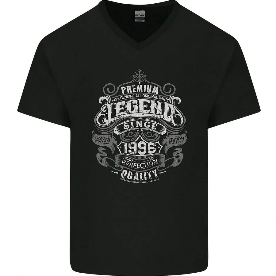 Premium Legend 29th Birthday 1996 Mens V-Neck Cotton T-Shirt - 款式 - 查看 1