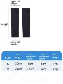 1 Pair Children's Thin Breathable UV Protection Arm Sleeves - Black - View 2