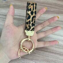 Sexy Leopard Print Car Key Fob - Coffee Brown Key, Suitable For Keyless Entry System, Durable Remote Key Fob, Unisex - Leopard - View 1
