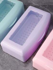 RANCAI 1pc Nail Tool Disinfection Box, Plastic Disinfection Tray, Plastic Cleaning Disinfection Box Storage Organizer, Suitable For Nails, Tweezers, Eyelash Extensions, Hair Salon, Spa And Nail Clippers Tools. - Multicolor - View 6