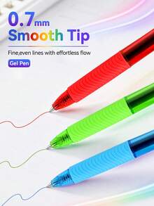 Classic Neutral Pen Set, 4/6/8/10 Colors Retractable Ballpoint Pens, 0.7mm Student Ballpoint Pens, Suitable For Manual Accounting, Hand Drawing, Note Taking, Back To School Essential Learning Stationery. - Gel Pen Set - View 10