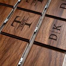 1 Personalized Walnut Cigarette Case, Stainless Steel And Wooden Cigarette Case, Custom Gift, Groomsman Gift, Christmas Gift, Gift For Father - Multicolor - View 4