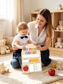 1pc First Day Of School Decoration - Name, Goal, Food Preference - Classroom Or Home Desk Decor - Suitable For Elementary School - No Battery Required - Shape - View 9