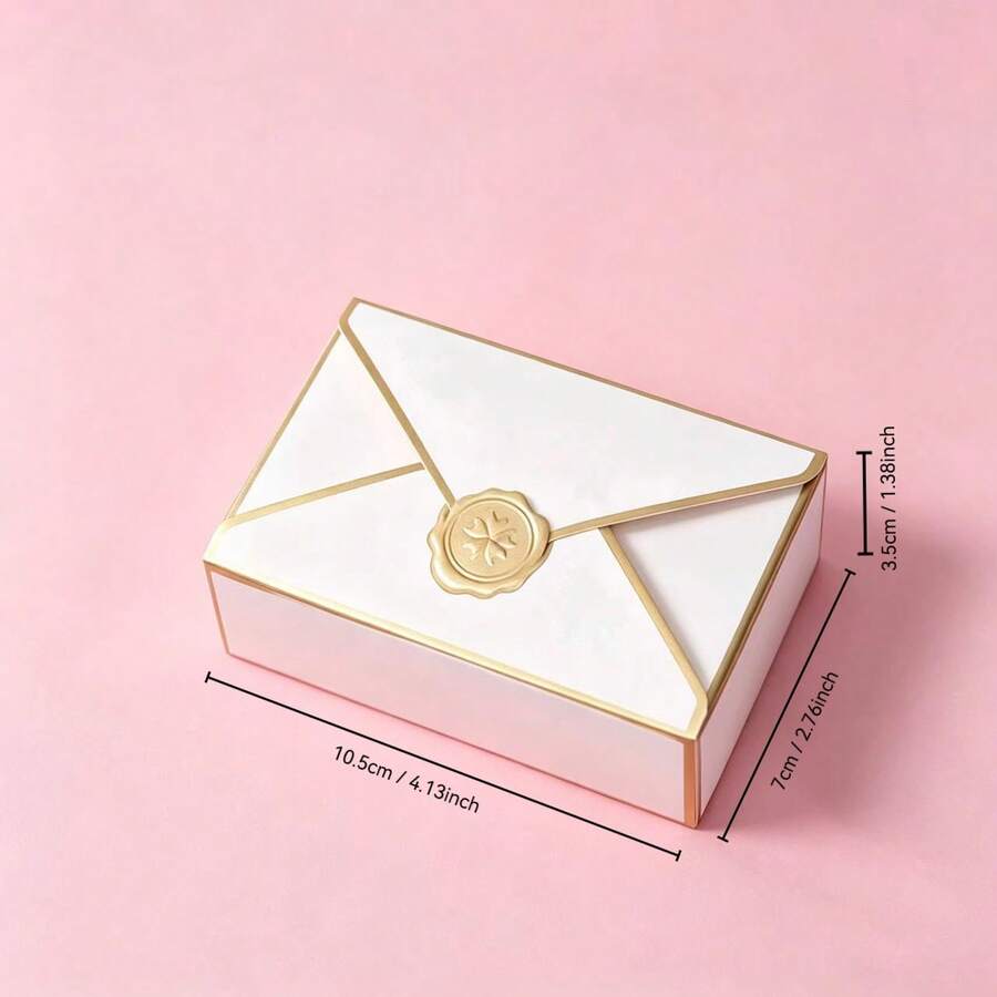 10/50pcs Mini Envelope Shaped Gift Boxes, Elegant Party Favor Boxes, Christmas Gift Boxes - View 1