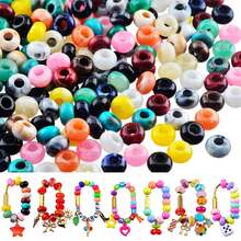 200pcs 12mm Large Hole Acrylic Chunky Beads, 5.5mm Hole Macrame Hair Beads, Mixed Color Rondelle Spacer Beads For DIY Keychain Bag Charm Jewelry Making - Multicolor - View 13