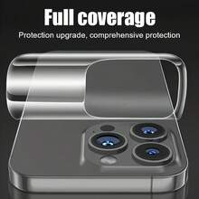 6pcs Back Hydrogel Film Screen Protector Compatible With IPhone 18 Pro Max 18 Pro 17 16 15 14 13 12 11 16e Plus X XS XS Max XR Mini Soft Screen Protector, Anti-Scratch, Anti-Fingerprint, Full Coverage, Bubble-Free - 6 Pieces - View 6