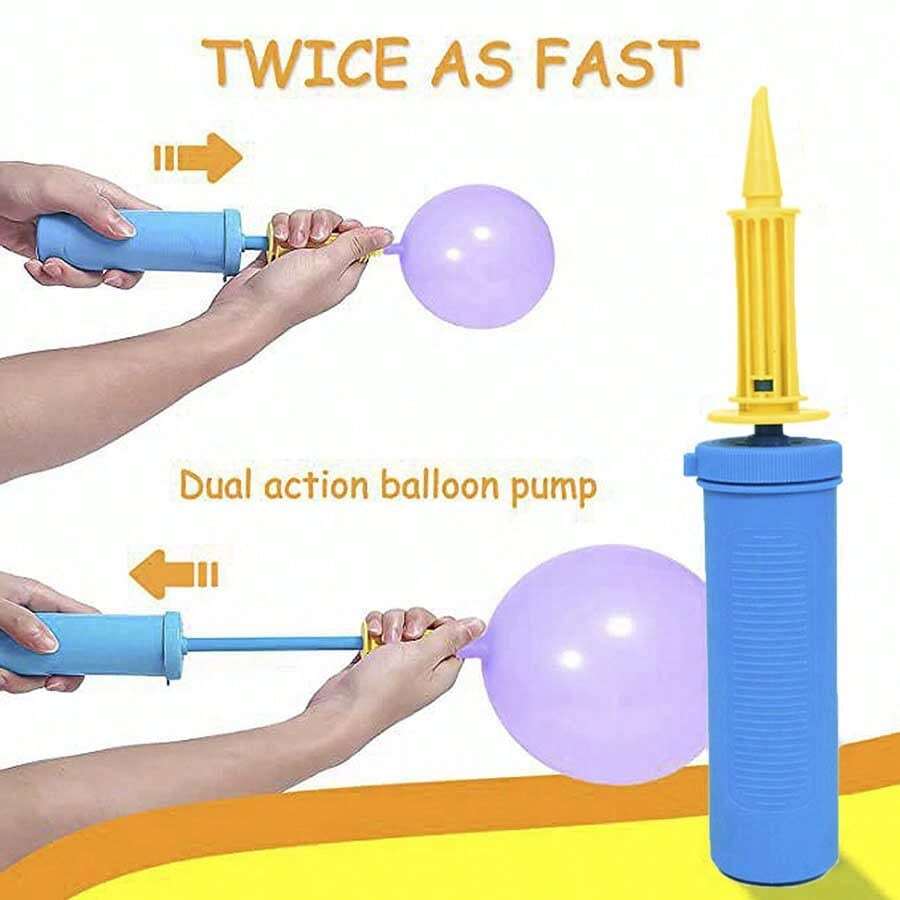 Balon Tiup untuk Ulang Tahun dan Pernikahan, Balon Tiup Manual, Aksesoris Balon, Pompa Tiup Manual, Hadiah Dekorasi Rumah untuk Pesta Bayi - Biru - View 1