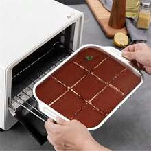 SOKANY 1pc Square Stainless Steel Baking Pan With Lid, Rectangular Baking Pan, Non-Stick Thickened, Dual Handles, Perfect For Grilling, Roasting Fish, Buffet, Essential Tool For Home Cooking, Hotel Restaurant And Food Stall - Other - View 8