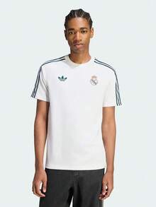 Adidas Men's REAL OG TEE Short Sleeve Knit Collarless T-Shirt TKY9477 - White - View 1