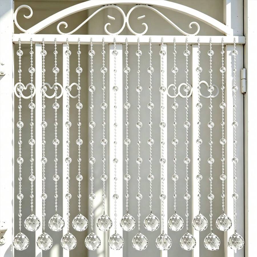 Handmade Product With Hook, Transparent Acrylic Crystal Decorative Hanging Ornament, Suitable For Home, Living Room, Bedroom And Entrance, Party And Holiday Atmosphere Decoration - Beaded Door Curtain - View 1