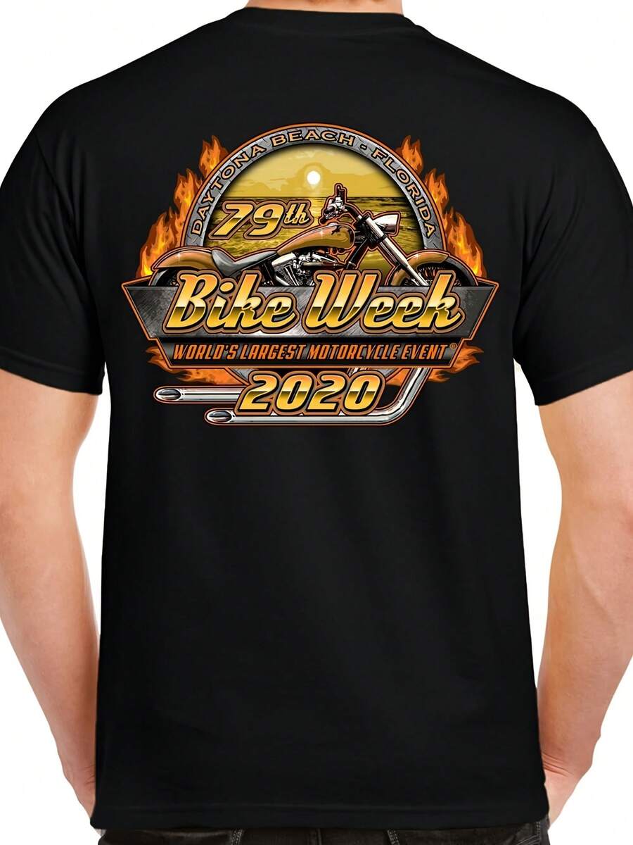2020 Bike Week Beach Official Logo T-Shirt - 款式 - 查看 1
