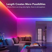 Acosh Neon 1m-40m LED Light Strip With 24-Key Remote Control And USB Power Supply, Easy Installation, Suitable For Bedroom, Living Room Ceiling Decorative Lighting, Christmas Holiday Party Atmosphere Light, Game Room, TV Backlight, RGB Lighting - RGB - View 8