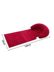 Beach Mat With Inflatable Headrest; PVC Flocked Fabric Sand-Proof Outdoor Mat; Sand-Proof And Waterproof; Foldable And Portable; Suitable For Camping, Picnic, Sunbathing, Pool Party, Summer Beach Trip And Backyard Leisure Activities - Multicolor - View 11