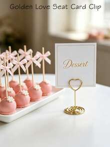 1/10pcs Stainless Steel Table Number Holder, Gold Reusable Table Card Holder, Essential For Weddings, Conference Rooms, Restaurants, Home Photo Clips, Desktop Decor Card Holder Storage Rack And Christmas Gift Events - Multiple Styles - View 3