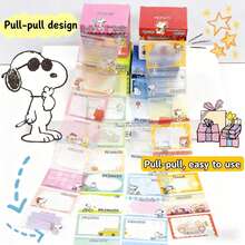 SNOOPY 1 Box Series Pull-Out Sticky Notes, Popular For Students, Key ...