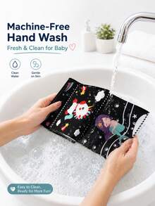 Mainan Buku Kain Gaya Kalender untuk Bayi Baru Lahir, Pola Kontras Tinggi Hitam Putih Merah, Dengan Cermin Datar dan Cermin Tertawa Lucu, Kertas Berkerut Terintegrasi, Halaman yang Dapat Dibuka, Desain Berdiri, Dapat Dicuci, Portabel untuk Mobil dan Perjalanan, Mainan Edukasi Kognitif Sensorik Dini untuk Bayi, Hadiah Halloween Natal, Hadiah untuk Bayi Baru Lahir - MultiWarna - View 5