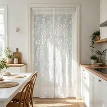 1 Buah, Tirai Pintu Semi-Transparan Gaya Jepang dengan Motif Pohon Willow dan Burung, Pembatas Ruangan untuk Dapur, Kamar Tidur, Paviliun, Dekorasi Rumah Gaya Pedesaan - Putih - View 10