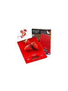 Adler Kitchen Scale, Digital Food Scale, Flat Platform Scale - 5kg Capacity, 1g Accuracy, Water/Milk Volume Calculator, Hanging Hole, LCD Display, Red - Kitchen scales - View 7