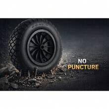 PU Wheelbarrow Wheel 14 Inch 3.50-8 Puncture Proof Solid Heavy Duty Tyre Black - CZP164 - View 5