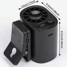 Car Clip-On Fan, 100-Speed Multi-Function Stepless Adjustable Mini Fan, 1400mAh Battery Powered Personal Fan, 360° Adjustable Mini Cooling Fan With Digital Display, Powerful Airflow, Suitable For Outdoor Cycling, Hiking, Camping And Daily Use - A - View 3