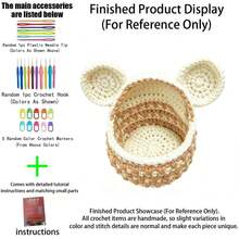 1pc Crochet Storage Basket Kit (Materials Only, Simple Hand Crochet Required), DIY Kit For Beginners, Includes Step-By-Step Guide And English Instructions, Home Decor Design, Creative Gift For Birthday And Holidays, Christmas/Valentine's Day - DIY Crochet Kit - View 14