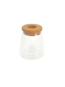 Transparent Glass Hydroponic Vase, Geometric Shaped Vase With Wooden Lid Planter, Desktop Air Purifying Succulent Plant Pot - Multicolor - View 12