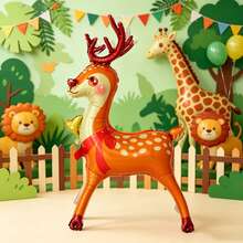 1pc Cartoon Bell Christmas Reindeer Foil Balloon, Suitable For Christmas Theme Party Decoration Props, Holiday Atmosphere Decor Supplies - View 5