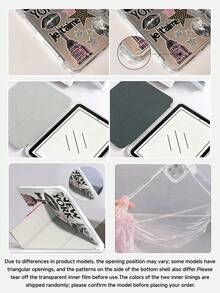 時尚都市拼貼圖案平板保護殼，相容 iPad Air 8(M4)2026(11-Inch)、Air 8(M4)2026(13-Inch)、(A16) 11th Gen 11-Inch (2025)、Apple Air 11 (2025) 及 10th Gen 10.9-Inch (2022)，附筆槽、三折支架、自動喚醒/睡眠功能，開學季、情人節與節日送禮首選 - 彩色 - 查看 6