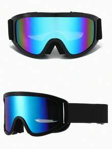 Winter Single/Double Lens Ski Goggles, Suitable For Skiing, Mountaineering, Snowmobile And Multiple Scenarios, Adult Fashionable Outdoor Sports Protective Eyewear - Multicolor - View 3