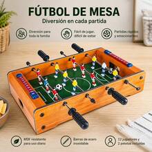Portable Tabletop Soccer Game 51x31x10.5cm With Wood Finish And Manual Scoreboards For Indoor Family Fun - 彩色 - 查看 5