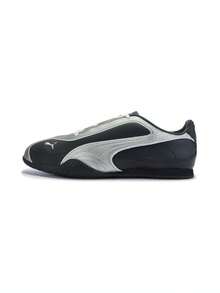 Puma Unisex - Bella V2 Leather - Black - Silver -  Casual Sports Shoes Low-Top 40404301 - Dark Grey - View 2