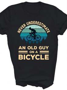 Never Underestimate An Old Guy On A Bicycle Unisex Shirt Gift - 款式 - 查看 1
