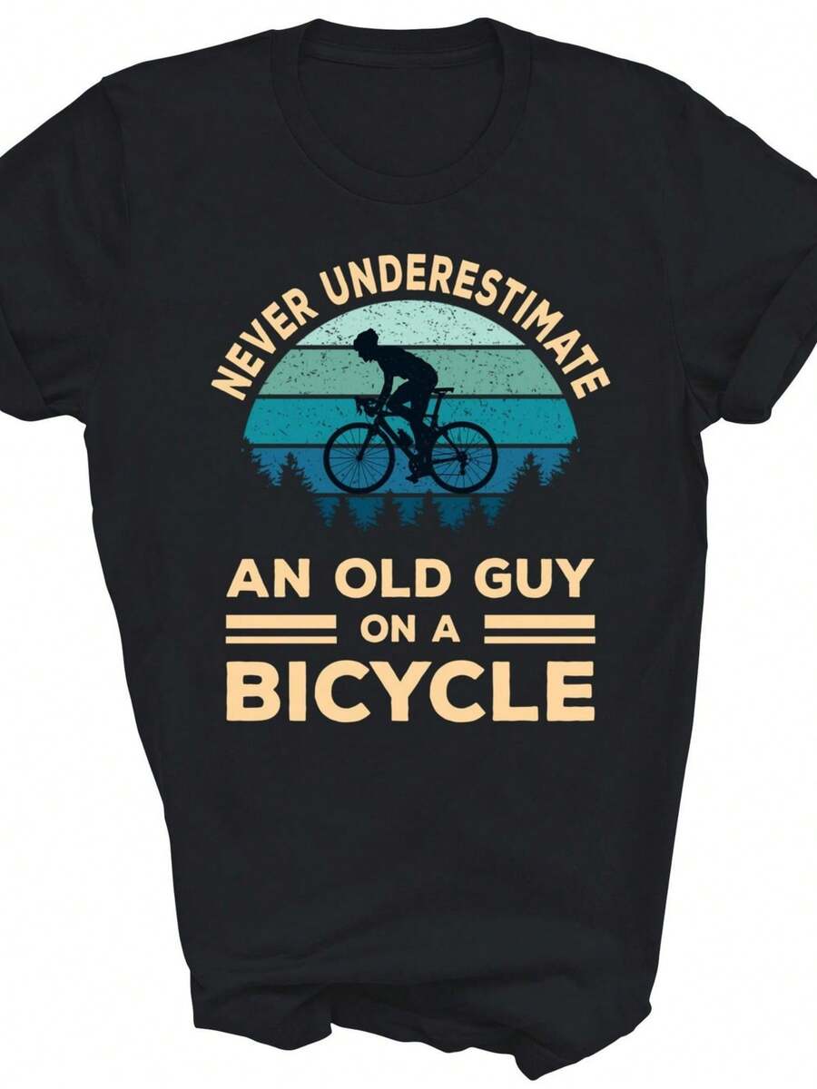 Never Underestimate An Old Guy On A Bicycle Unisex Shirt Gift - 款式 - 查看 1
