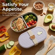 304 Stainless Steel Lunch Box, Reusable Leak Proof Bento Box, Portable Lunch Container, Fruit Salad Food Storage Container, Dishwasher & Microwave Allowable, Suitable For Student And Adult Use In School, Office, Picnic, Travel, Back To School - Multicolor - View 4