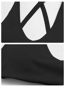 MFVIM Women's Versatile Yoga Bra + Leggings + Jacket 3 Pieces Set, Soft And Skin-Friendly - Premium Black - View 9