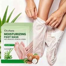 5 Pasang Masker Kaki Pelembap dan Menutrisi Aloe Vera, Sekali Pakai, Cocok untuk Penggunaan Sehari-hari, Menyegarkan, Melembutkan dan Menghaluskan Kulit Kaki yang Kasar, Membersihkan, Melembutkan, Melembapkan Secara Mendalam, Menghidrasi, Kaus Kaki Kaki yang Halus dan Lembut - View 3