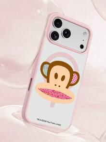 Casing Ponsel Paul Frank Magnetic Matte dengan Lubang Besar, Perlindungan Kamera Anti-Jatuh Menyeluruh, Motif Kartun Monyet dan Bunga, Gaya Baru Kompatibel dengan Seri 11/12/13/14/15/16/17 Pro Max, Hadiah Liburan, Perjalanan Sehari-hari, Pelindung Anti-Jatuh yang Sangat Menarik - MultiWarna - View 5