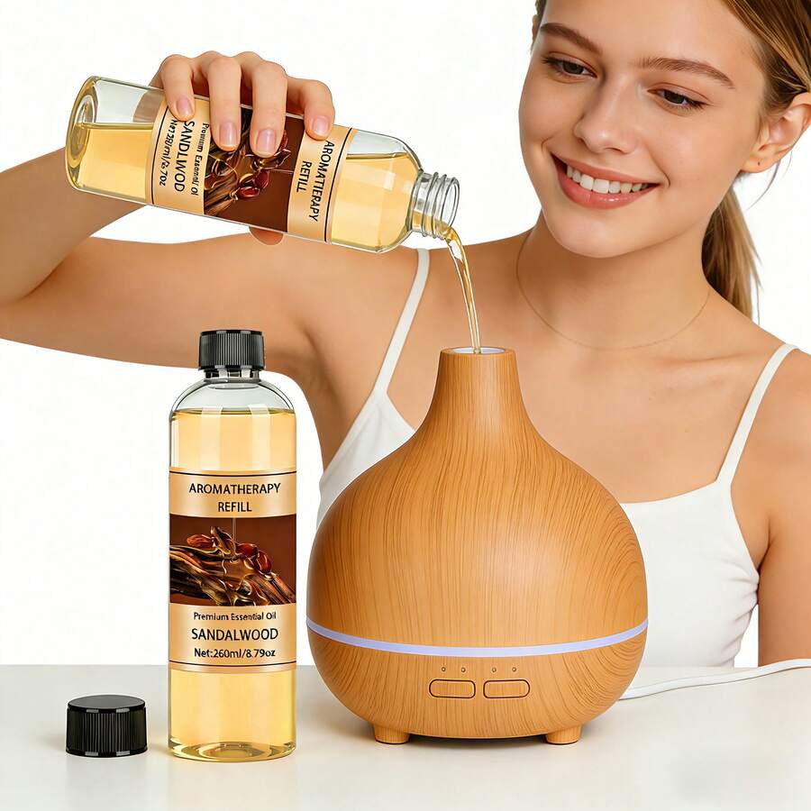 260ml Aromatherapy Essential Oil Refill - Long-Lasting Fragrance; Suitable For Home Decor, Adds Fragrance To Living Room Or Bedroom; Compatible With Various Aromatherapy Diffusers; Excellent Gift Choice